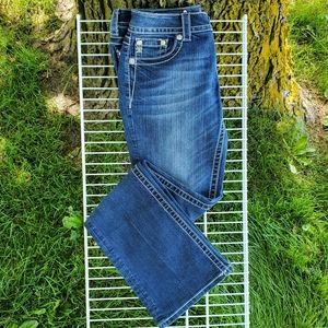 MISS ME Boot Cut Low Rise Faded Jeans Size 29